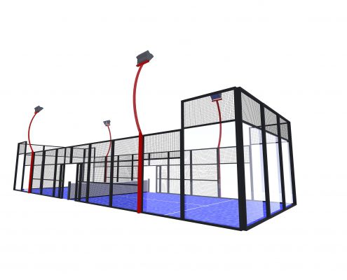 Padel, padelbana Singel